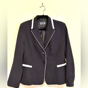 Chopin made in Italy Navy Blue Blazer with White Trim